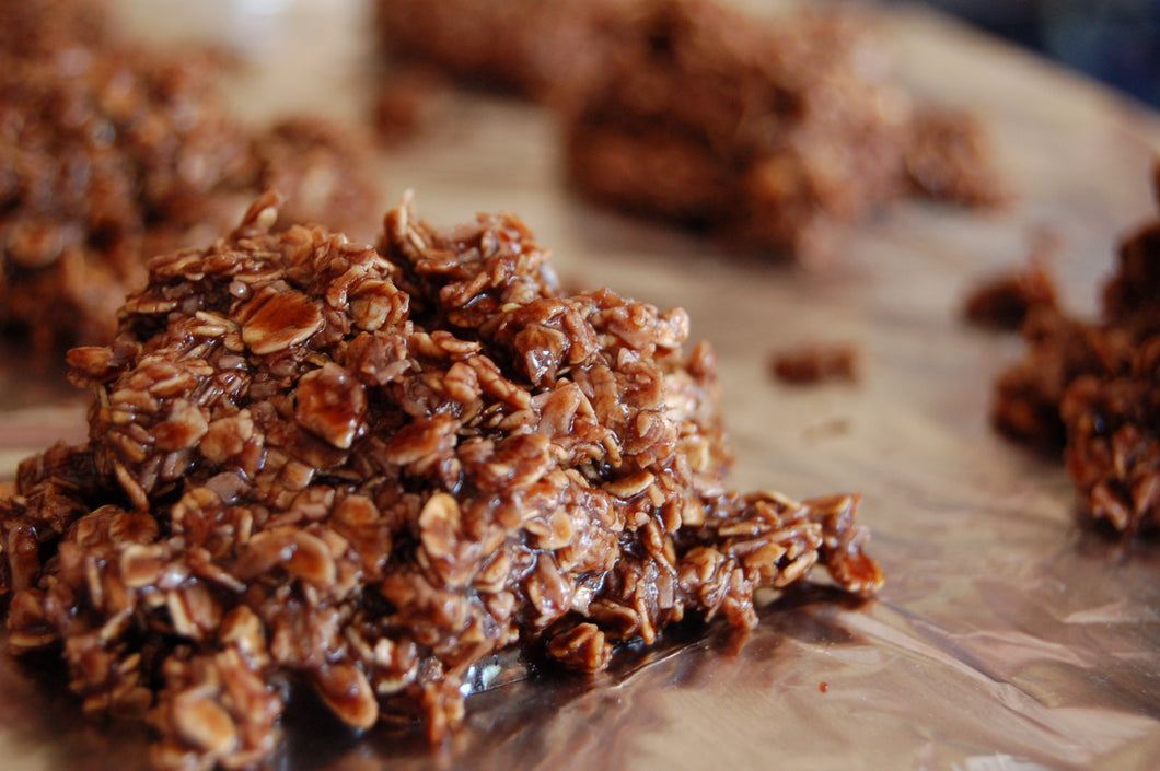 freshly formed chocolate drop cookie