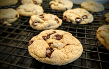 Load image into Gallery viewer, Esther&#39;s Chewy Chocolate Chip Cookie - Cooling
